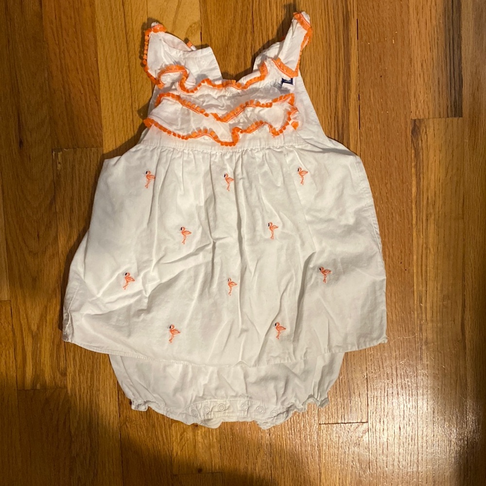 Janie & Jack Baby/Toddler Flamingo Romper Dress